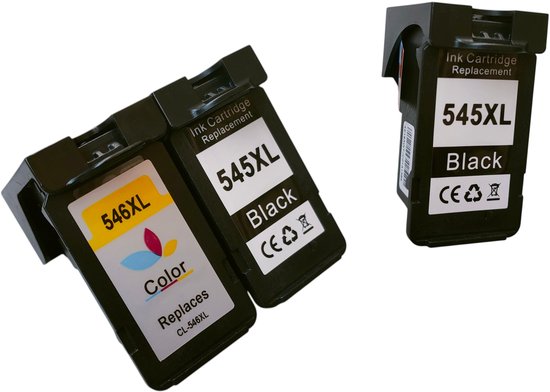 KATRIZ® huismerk inkt voor Canon 2x PG545XL Zwart, 1x CL546XL kleur|Geschikt printer Canon Pixma IP 2850/ MG 2450/ MG 2455/ MG 2550/ MG 2550 S/ MG 2555/ MG 2555 S/ MG 2900/ MG 2950/ MG 2950 S/ MG 3050/ MG 3051/ MG 3052/ MG 3053