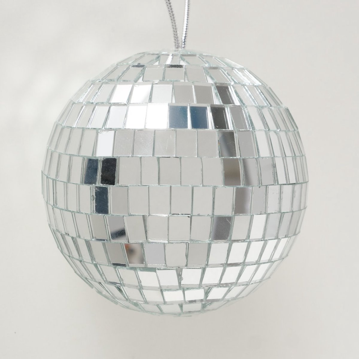 Kerstbal disco glas 10x10cm
