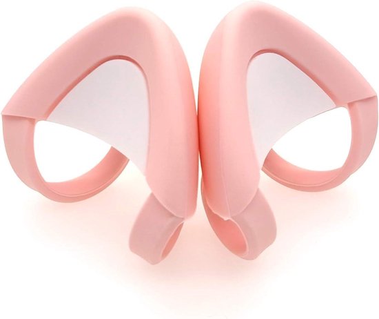 kwmobile Tassenhaken voor Tafel - Set van 2 Draagbare tashangers - Opvouwbare tassenhangers voor tafel - Met leuk Design - In poederroze/zilver
