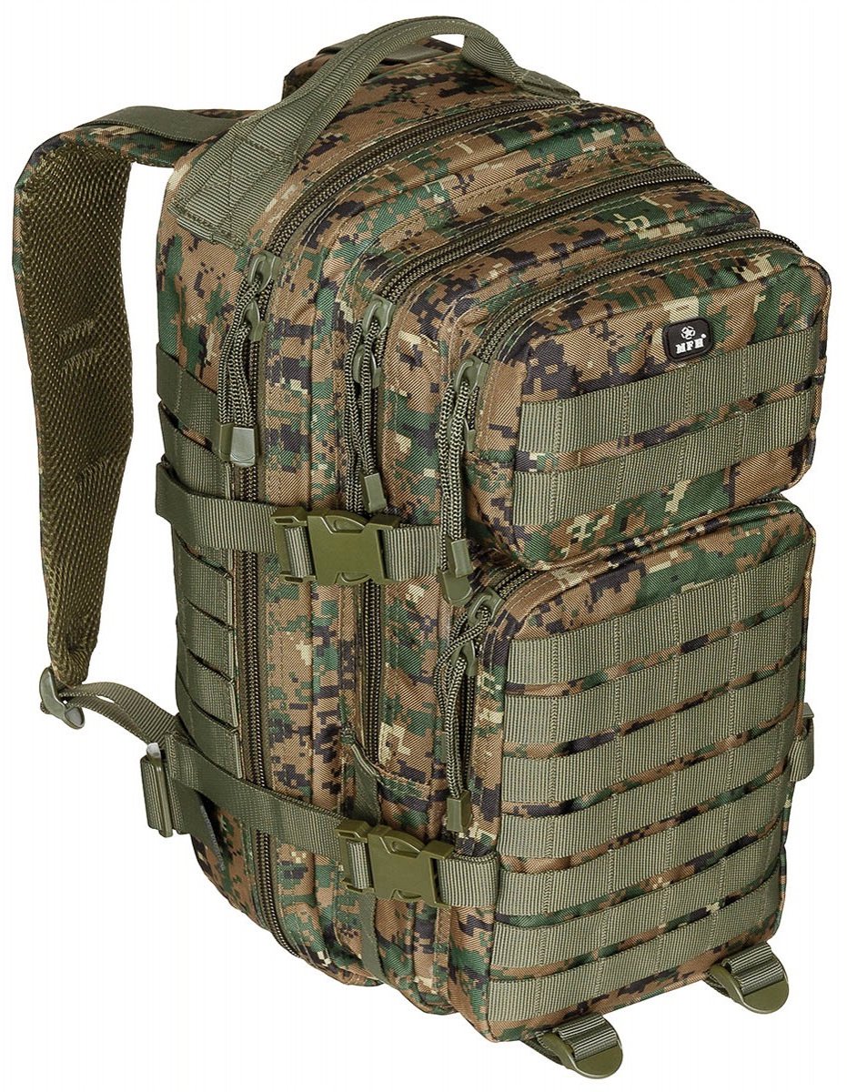 MFH US Rugzak 30l, Assault I, Marpat digital woodland