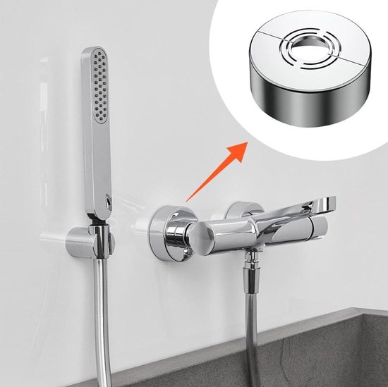 IUSOT 4 stuks Rozet Duscharmatur 3 maten in 1 (Zwart 70 X 30 MM), Verwarmingsbuis Rozet, Afdekking voor Radiaatorbuizen, Kranen en Douchetoebehoren