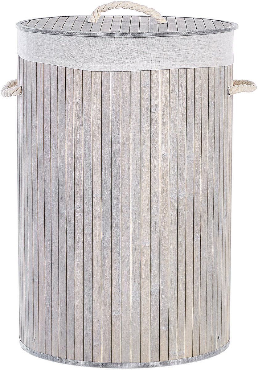 Goedkoopste Mand SANNAR Bamboehout Grijs