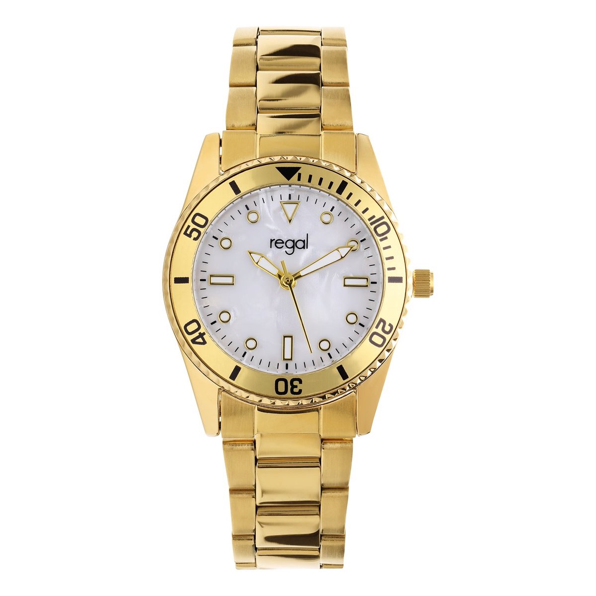 Lucardi Dames Regal dames horloge - Horloge - Staal - Goud - 30 mm