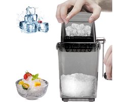 Ice Crusher - 1,2 liter ijshouder - RVS messen - Handmatige ijscrusher - IJscrusher - Ijsvergruizer - Ijsblokjesmachine - Ijsblokjes machine - Crushed ice - Crushed ice machine - Ijsblokjesmachine klein - IJsvergruizer - Zomer - Grijs
