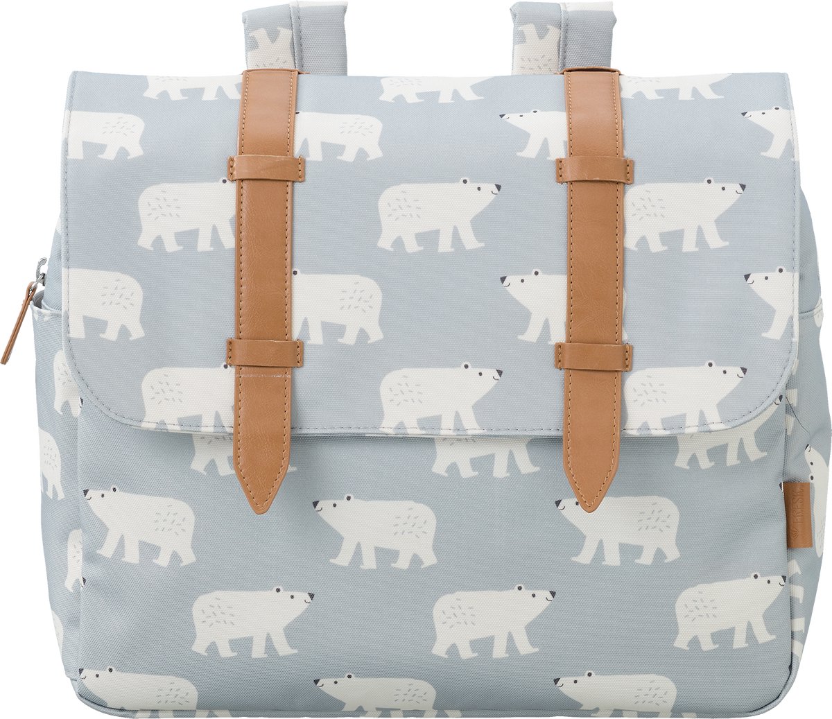 Fresk Boekentas voor Kinderen 4-6 jaar - 8.3 L - Rugzak Kind - Schooltas - Verstelbare Schouderriemen en Kliksluiting - Rugtas - Grijs - Polar Bear