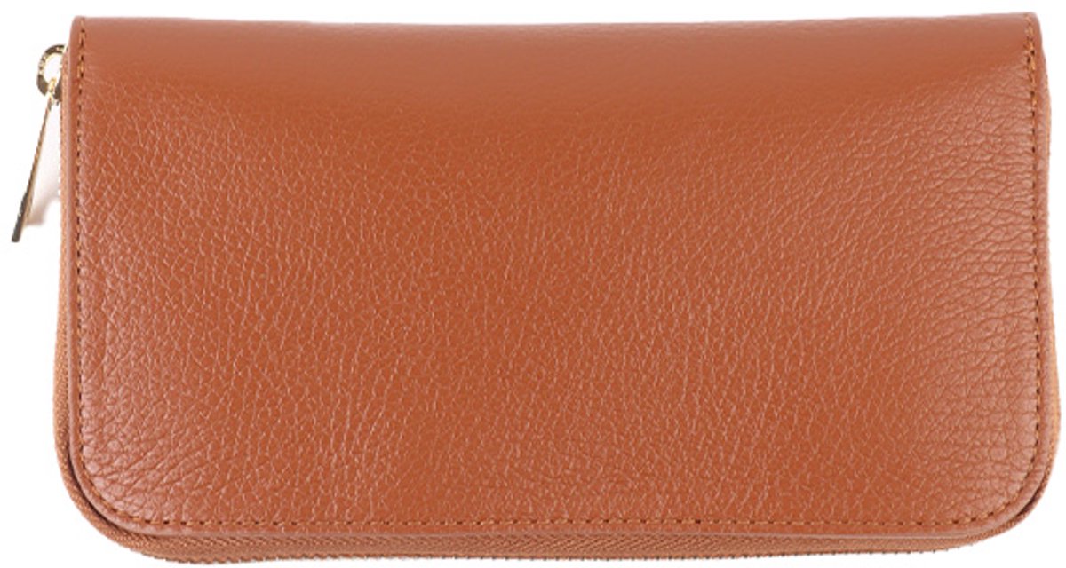Giuliano lederen portemonee - Dames - Made in Italy - Bruin