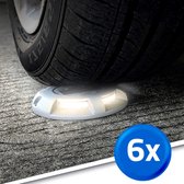 Solar grondspot 'Shield' - Set van 6 - Aluminium spot - Warm wit licht (3000K) - 10 lumen - Tot 5000KG draaggewicht - Op zonne-energie - Geschikt voor in de tuin en op de oprit