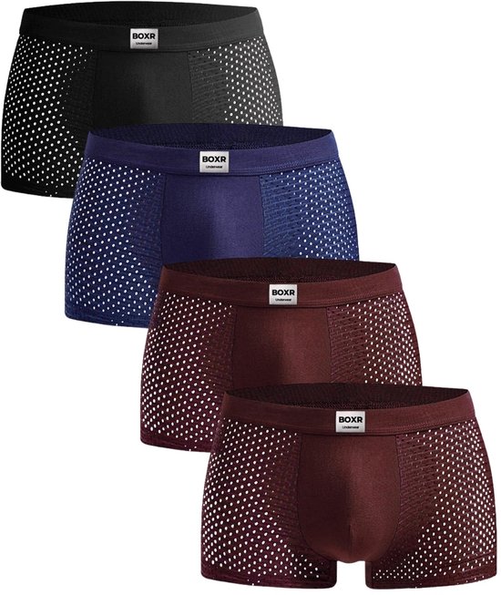 Sous-vêtements BOXR - Sous- Sous-vêtements en Bamboe - Lot de 4 - Sous- Sous-vêtements pour hommes - Boxers pour hommes - Sous- Sous-vêtements pour hommes