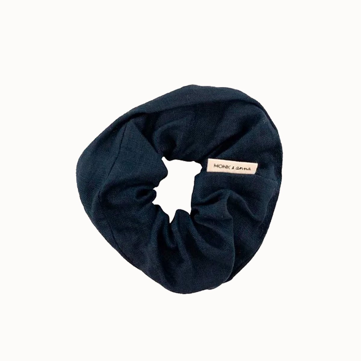 Scrunchie Midnight Linnen - Monk & Anna - 100% Natuurlijk Linnen