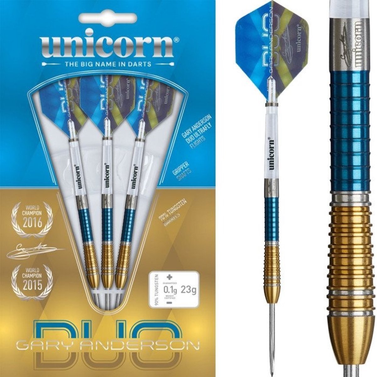 Unicorn Gary Anderson Phase 6 Duo 90% - Dartpijlen 22 Gram