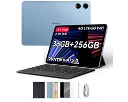 Blackview MEGA 3 Tablet - Android 15 - 12.1 Inch - 36GB RAM - 256GB ROM - Met Toetsenbord - Dual 4G LTE - 8800mAh - 13MP+50MP Camera - Blauw