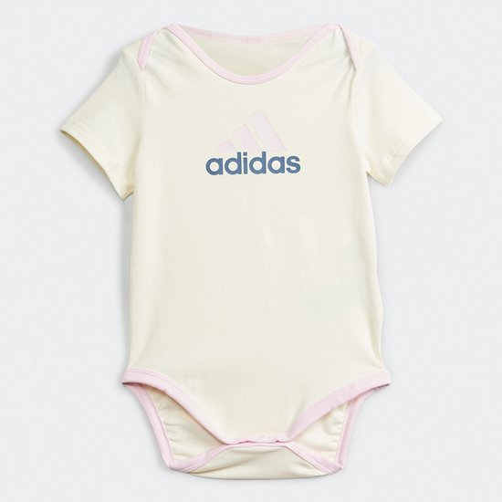 Adidas - Rompertje met mutsje - Roze - Ivoor - giftset - maat 98 van Adidas — afbeelding 2