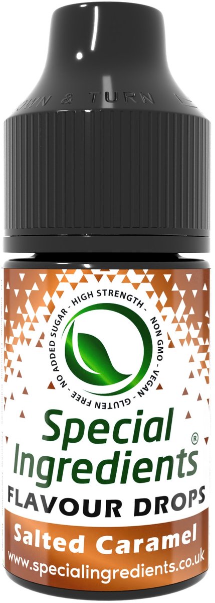 Gezouten Karamel Smaak Druppels - 30 ml - Smaakdruppels - Flavour Drops - Moderne Gastronomie - Moleculair Koken - Hersluitbare Pot - Recycled Plastic
