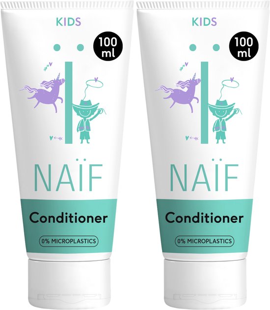 Naïf - Après-shampoing apaisant - pour Enfants - aux ingrédients naturels - 2x100 ml