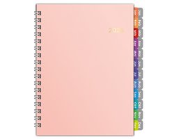Huurdies - Agenda 2026 - Hardcover - Roze – Goudfolie & Krasvast – A5