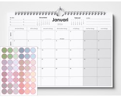 Kalender 2026 - (A3+) - 48 morandi stickers
