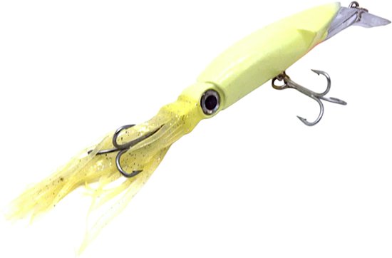 S&D - Kunstaas inktvis - 22cm 40g - Roofvissen - Glow in the dark - Dubbele dreg van S&D — afbeelding 4