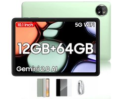 Blackview Tablet - Tab 20 WiFi Tablet - Met Hoes, Screenprotector - Android 15 - 12GB RAM + 64GB ROM(2TB Externe) - 10 inch HD Scherm - 6000mAh - Bluetooth 5G WiFi - Groen
