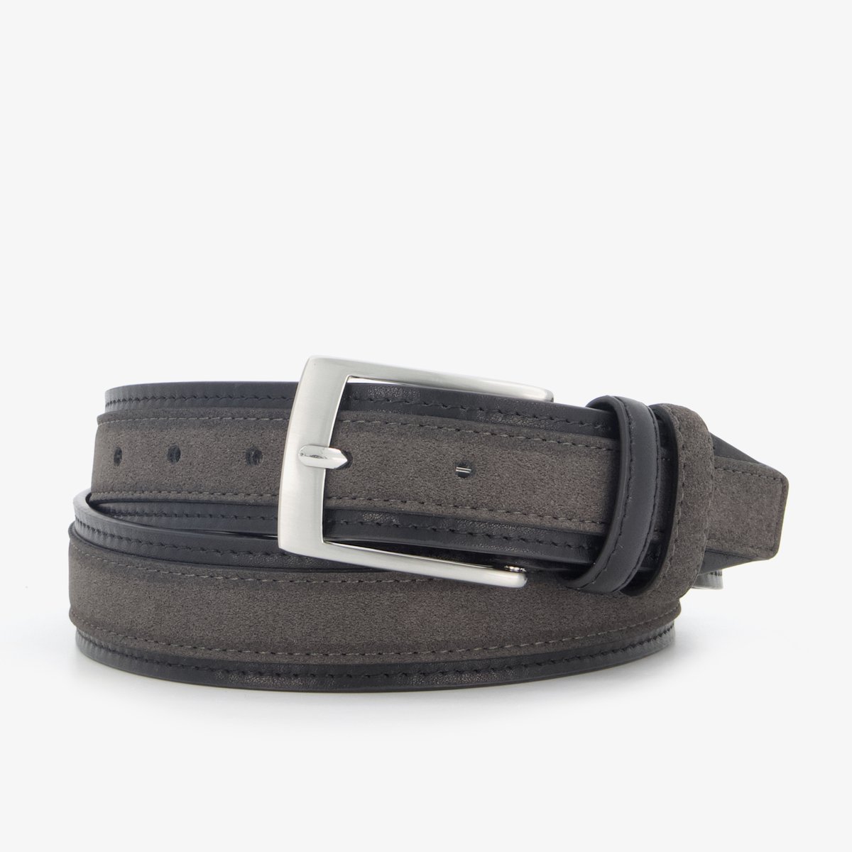 Heren riem imitatie suede zwart - Maat 95