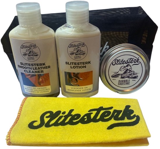 Foto: Handige set voor gladleer onderhoud van slitesterk