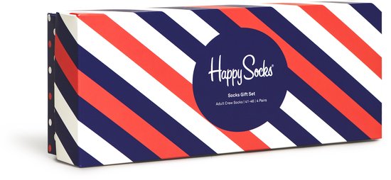 Happy Socks coffret cadeau bleu marine classique 4P multi - 36-40