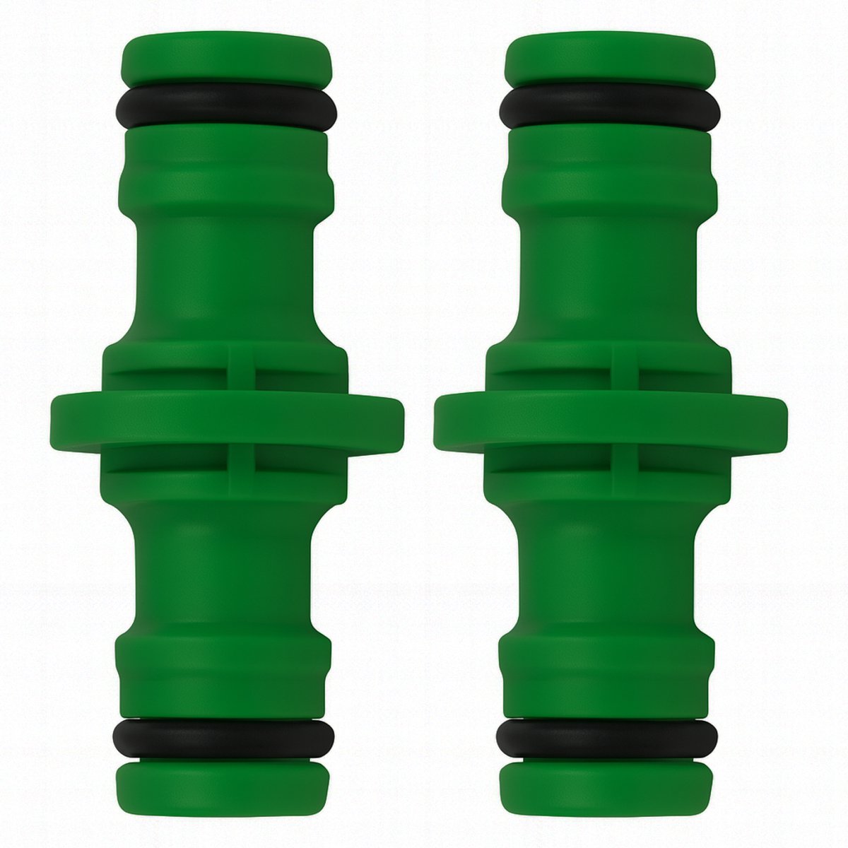 Tuinslang Koppelingen / Opzetstukken Set - Groen/Zwart - Snelkoppeling, Snelkoppelnippel, Waterslangkoppeling en Verbindingsstuk - Koppelstuk Bundel met O-ring voor Gazon Irrigatie - Slang Adapter