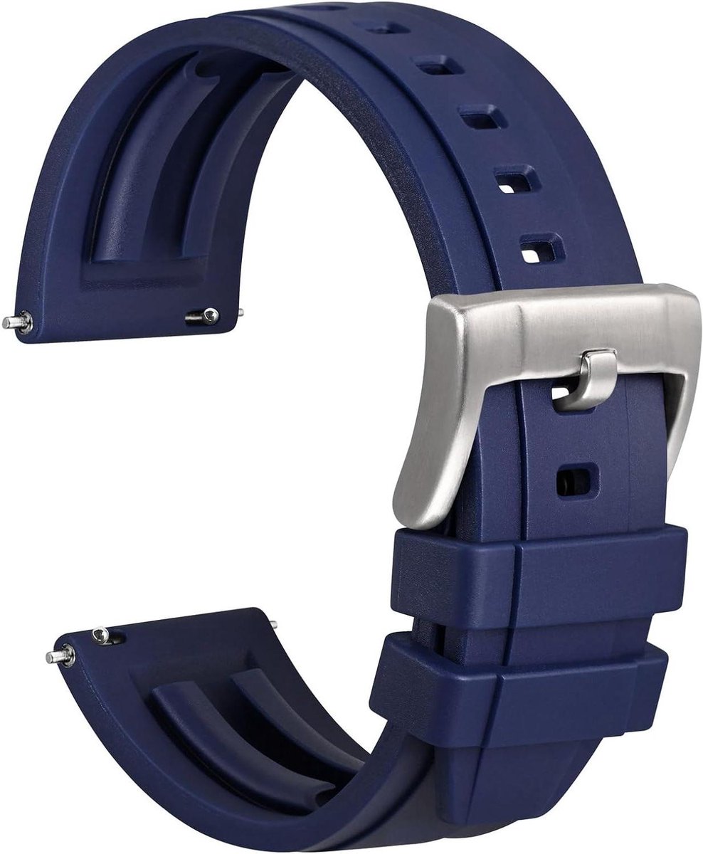 JGS Premium - Siliconen horlogeband met quick release voor heren en dames - keuze uit verschillende kleuren en breedtes 18mm 20mm 22mm 24mm