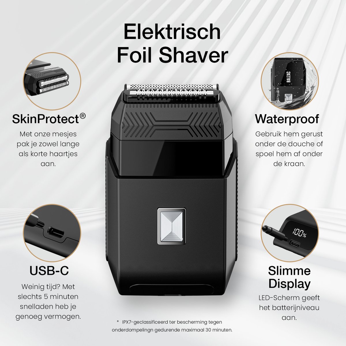 BALZAC Foil Shaver - Scheerapparaat mannen - Manscaped - afbeelding 3