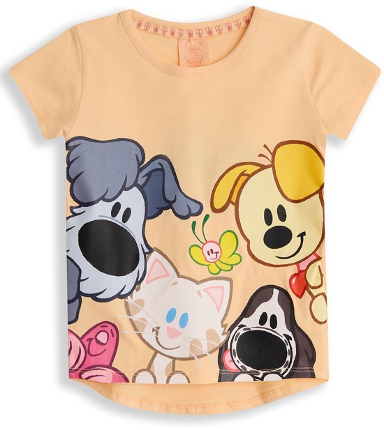 T-shirt Woezel & Pip pour fille - Pêche - Taille 110/116 - T-shirt Meiden