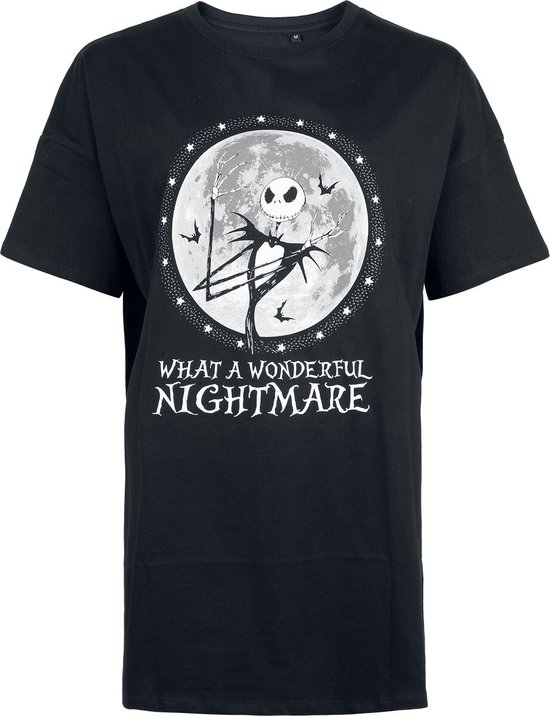 The Nightmare Before Christmas What a Wonderful Nightmare - Oversized Dames Oversized T-shirt - zwart - L