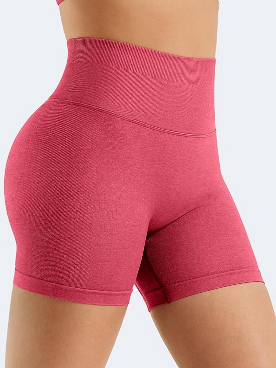 Sportshorts voor dames, korte sportbroek met hoge taille, scrunch shorts voor dames S