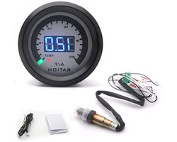 JGS Premium - Digitale Lucht-Brandstof Verhouding Meter Kit - AFR Meter 2 in 1 - Auto Volmeter - Zuurstofsensor - Optimaliseer het brandstofmengsel