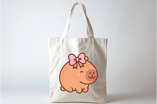 Tote Bag ZachtZonnetje - CuteVibes - TooCute - Capy - Capybara - Cadeau - Mignon - Adorable - Sweetheart - Supercute - SoSweet