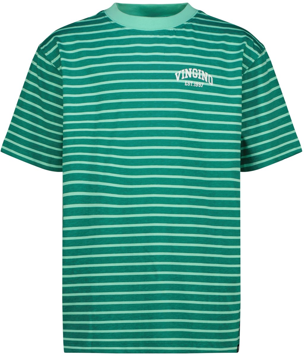 Vingino Icon-stripe-SS Jongens T-shirt - Ivy