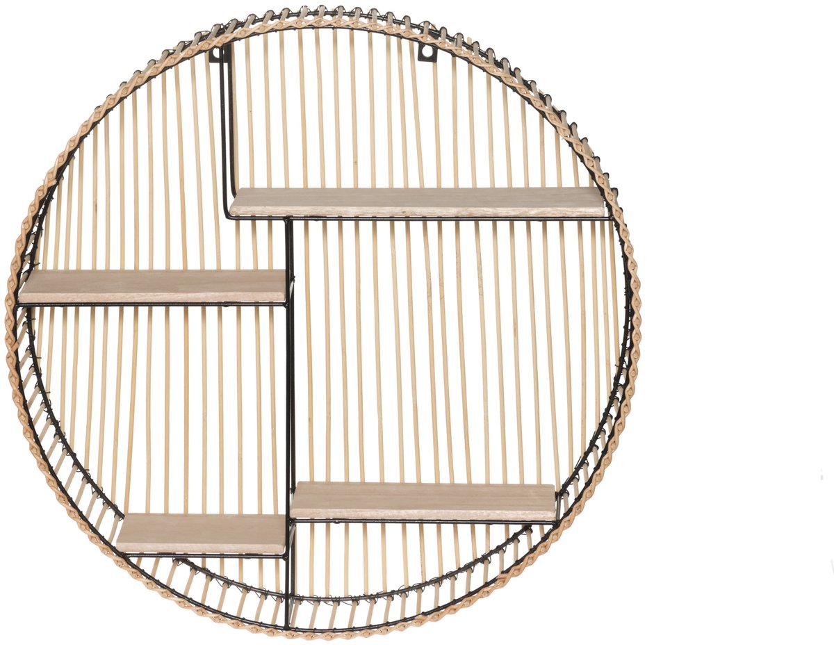 Rotan wandplank, Ø 50 cm