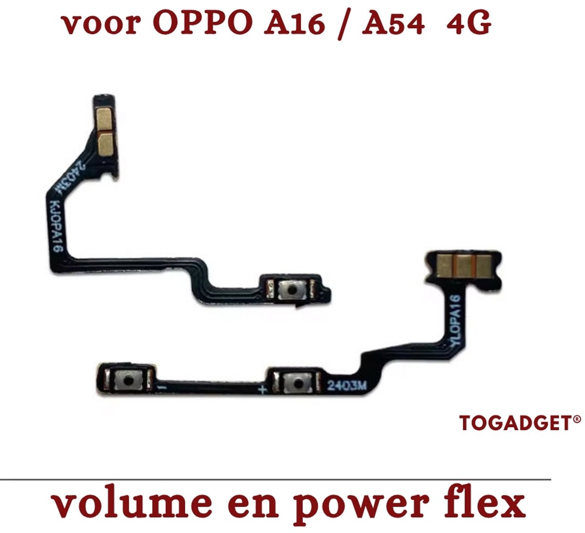 Volume- en Power Flex Kabel voor Oppo A16 / A54 4G – Vervangingsonderdeel
