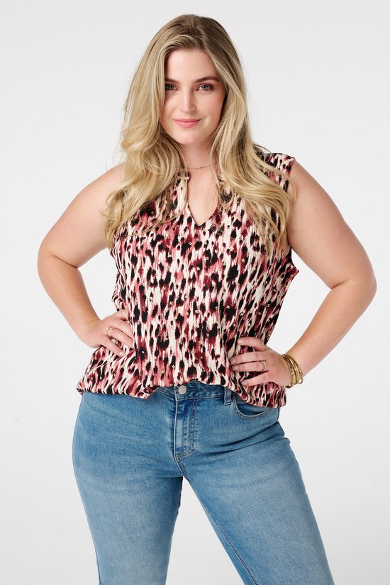 MS Mode Top Mouwloze top met print