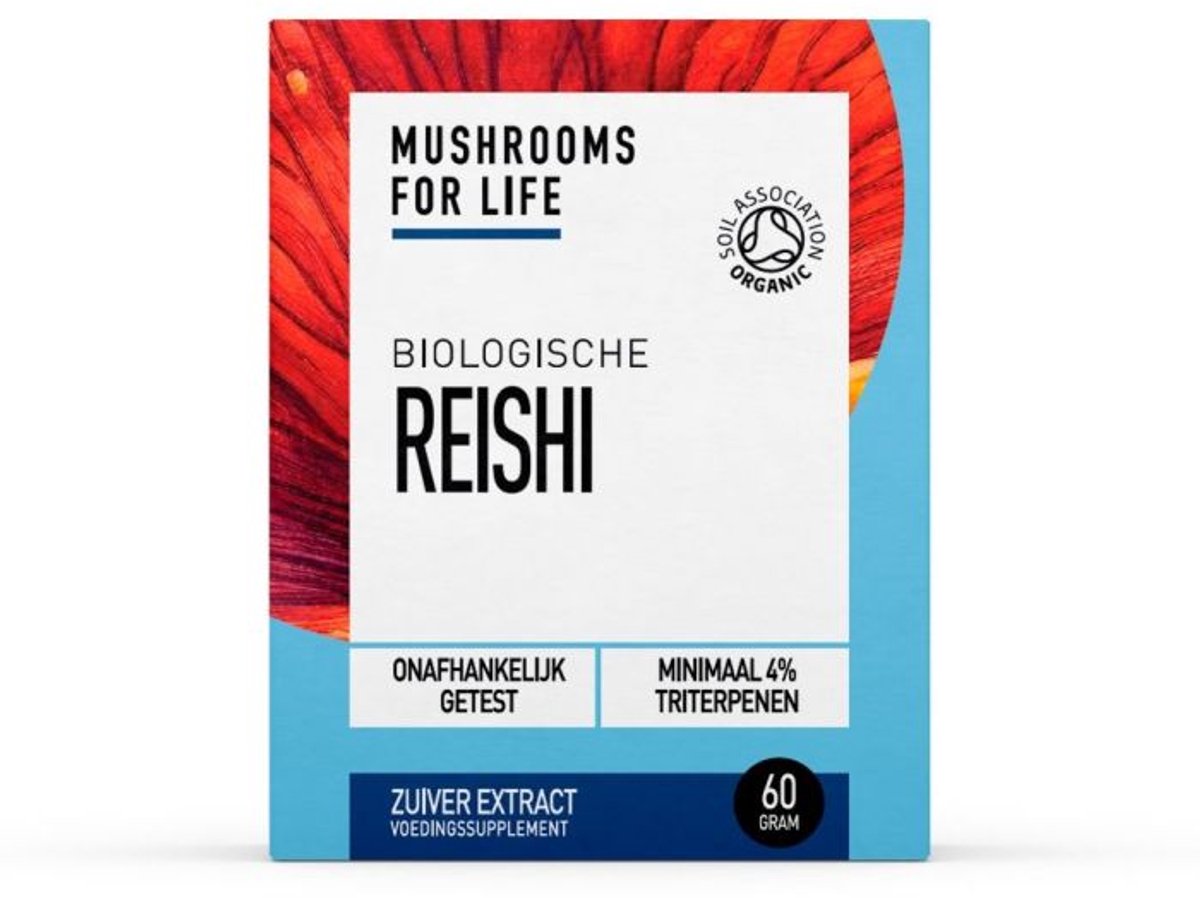 Mushrooms for Life Reishi poeder bio 60 Gram