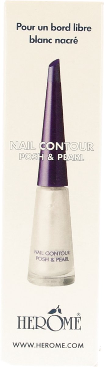 Goedkoopste Herome Nail Contour Nagellak Posh & Pearl - Verstevigende Nagellak voor chique parelmoerkleurige Nagelranden - Laat het Nagelbed Langer lijken - 10ml.