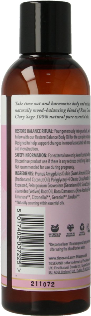 Goedkoopste Tisserand Bath oil restore balance 200 Milliliter