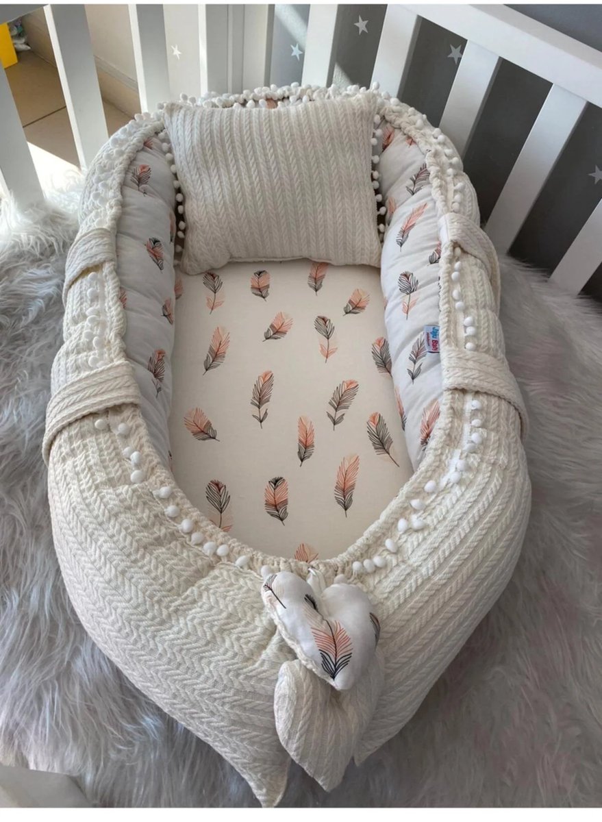 SNS Baby - Babynestje en Hoofdkussen- Roodharig - 74 x 40 cm
