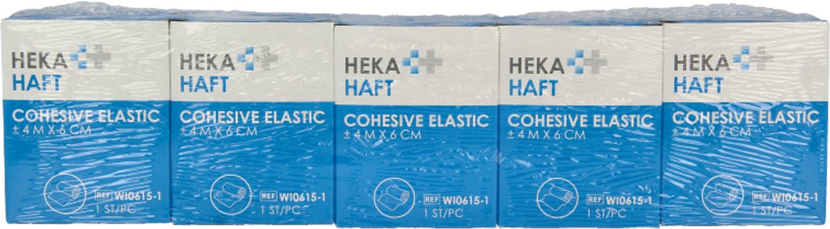 Goedkoopste Hekahaft Cohesive windsel 4m x 6 cm 5 Stuks