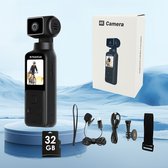 4K Handheld Actiecamera met 270° Rotatie & WiFi – Compact & Draagbaar