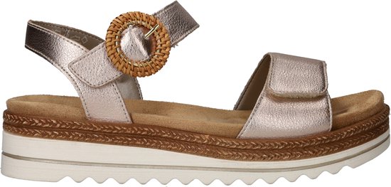 Remonte Gouden Leren Dames Sandalen - Goud - 41