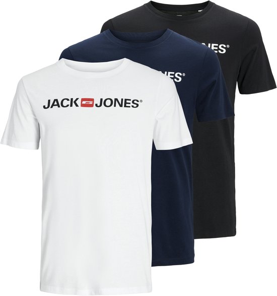 JACK & JONES- JJECORP LOGO TEE SS CREW NECK 3PKMP NOOS - Heren - T-shirt