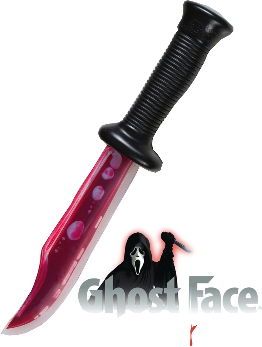 Fun World Bebloed Mes met Ingebouwd Druipend Nepbloed Halloween Nep Mes met Bloed Horror Wapen Halloween Decoratie Verkleedaccessoire Ghost Face - Nepmes met theatrale bloedvloeistof
