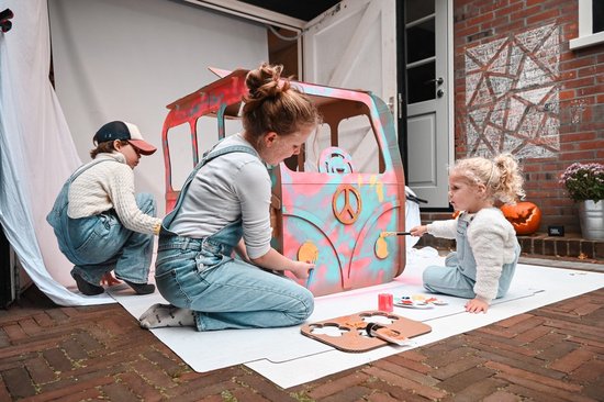 Kartonnen camper - Groot genoeg voor 2 kinderen - Kartent