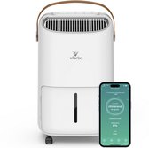 Vibrix DryFlow12 Luchtontvochtiger – 12L per dag – Bediening via App – Wasdroogfunctie – Stil & Energiezuinig – Ontvochtiger voor Badkamer, Kelder, Zolder & Slaapkamer – Slimme Dehumidifier