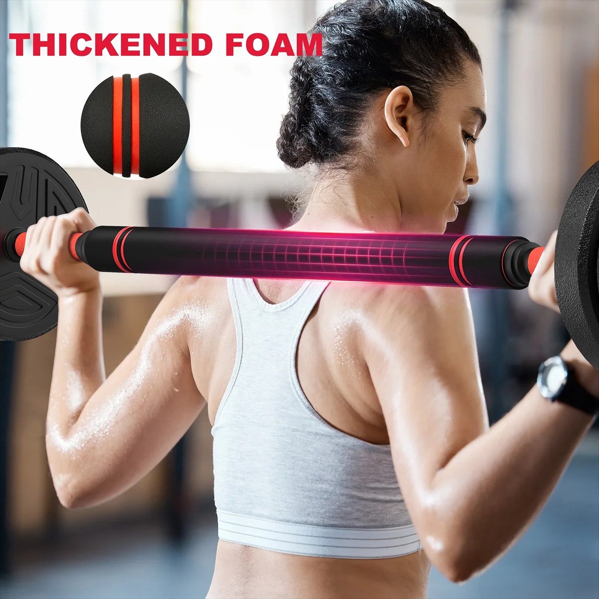 NELLA 3-in-1 Dumbbell - Barbell Set 20 kg - Verstelbare Halterset met Connector - Full-Body Krachttraining - Thuis - Home gym – foto 2