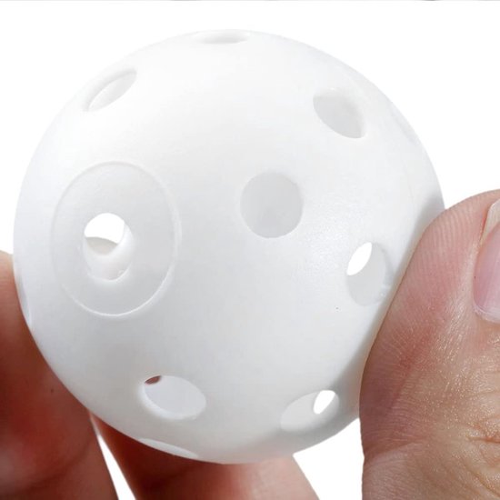 Trainingsgolfballen met gaten 10-pack van Merkloos — afbeelding 5